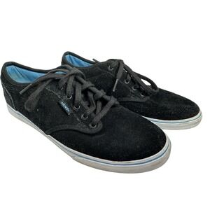 Vans Suede Sneakers Low Top Casual Skate‎ Shoes Black Women's Size 8.5